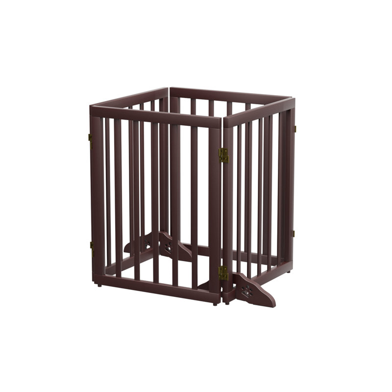 Tucker Murphy Pet™ Dalmira 4 Panel Solid Wood Freestanding Pet Gate